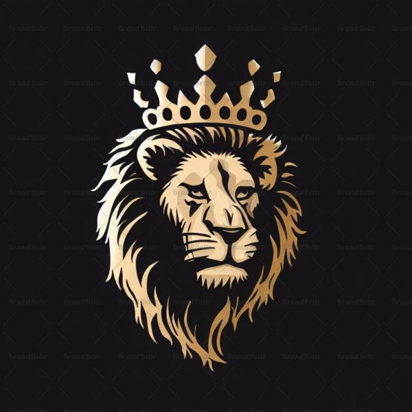 Majestätischer Löwe und Krone